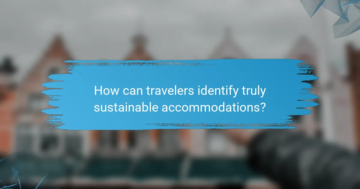 How can travelers identify truly sustainable accommodations?