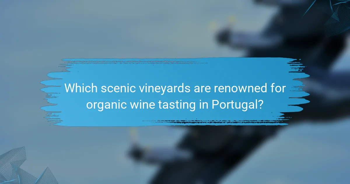 Which scenic vineyards are renowned for organic wine tasting in Portugal?
